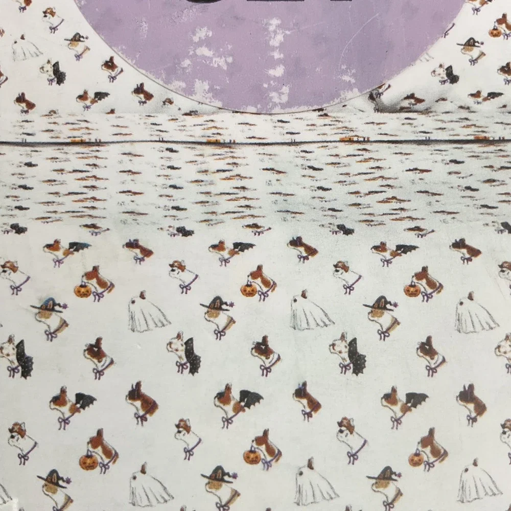 Cath Kidston Spooky Dogs Queen Sheet Set Halloween Frenchie Cotton 4pc New